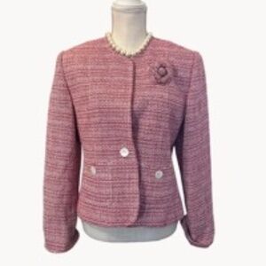 Laura Scott Silk Blend Tweed Blazer